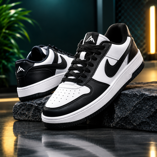 Premium Black & White Casual Sneakers