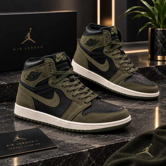 Air Jordan 1 High Top – Olive Black Edition