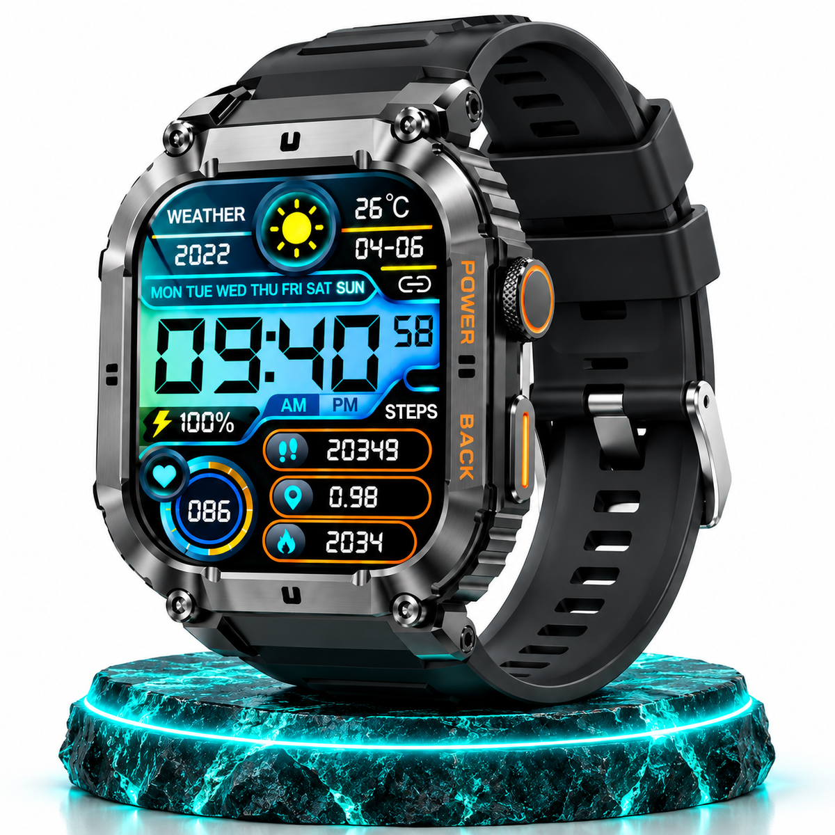 LIGE Outdoor Sports Fitness Smartwatch For Men