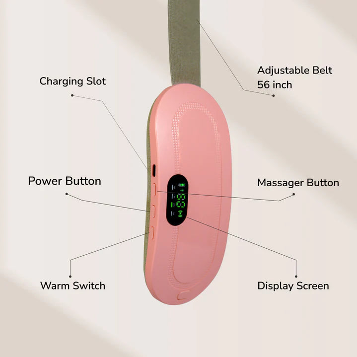 Period Cramp Relief Electric Heating Belt Massager