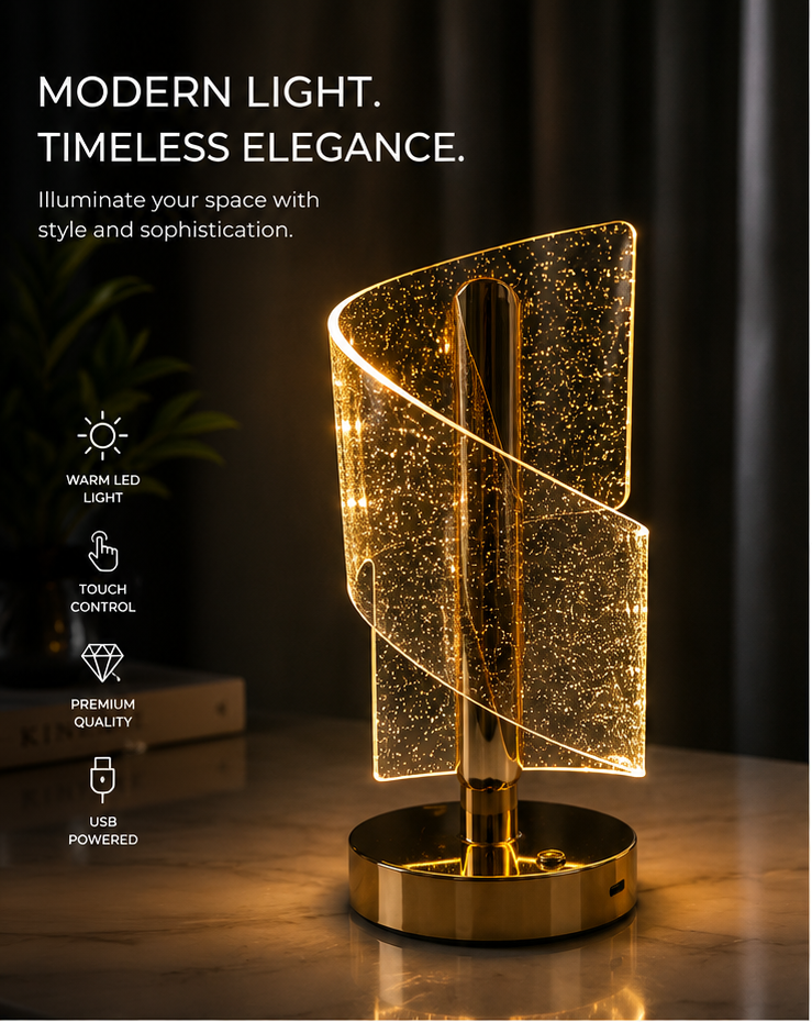 Crystal Luxury Modern LED Table Lamp